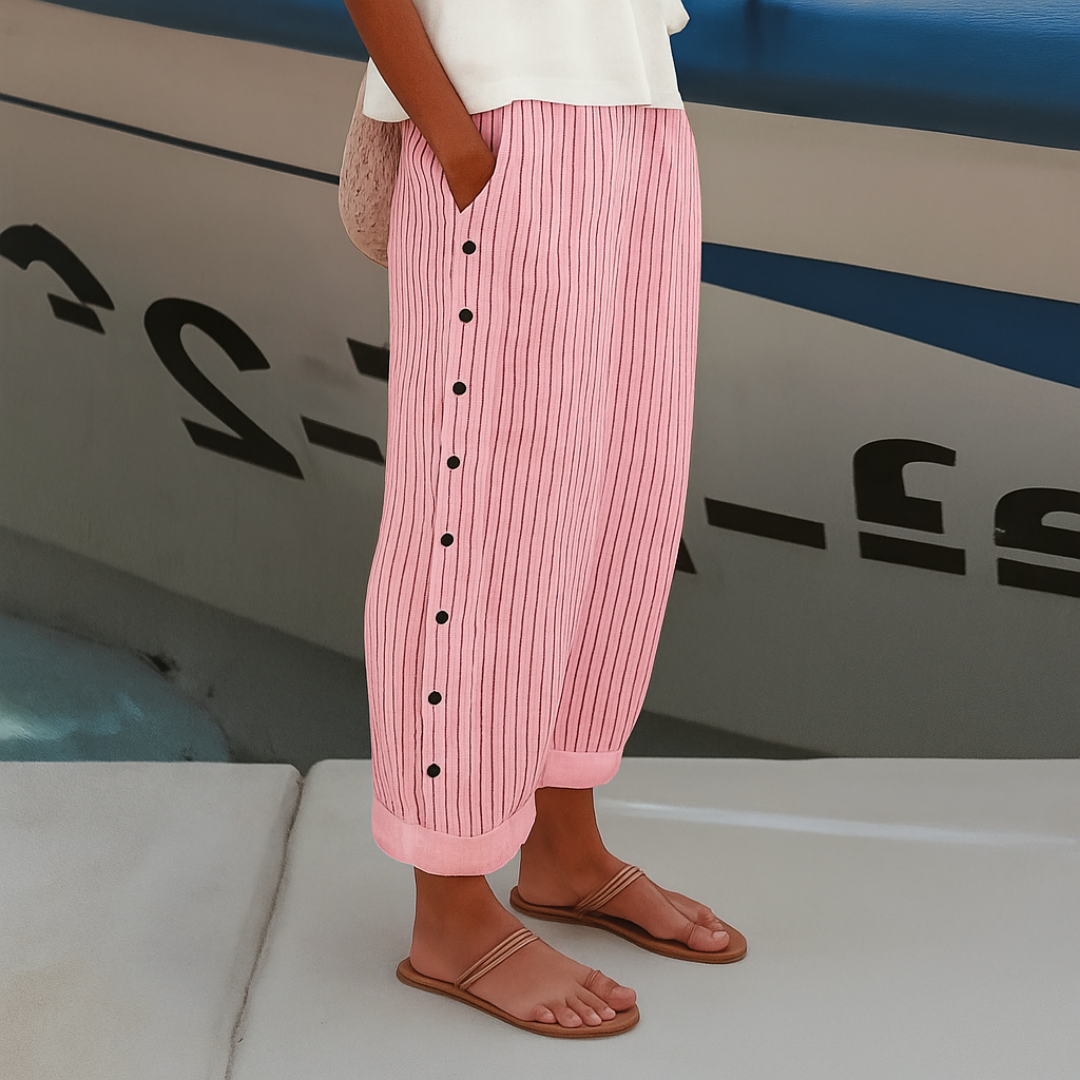 Tilly | Women's Casual Striped Wide Leg Pants