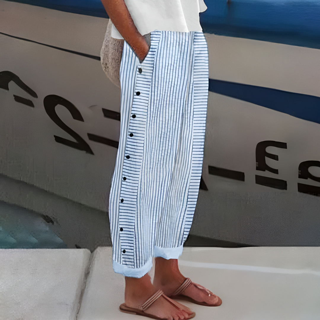 Tilly | Women's Casual Striped Wide Leg Pants