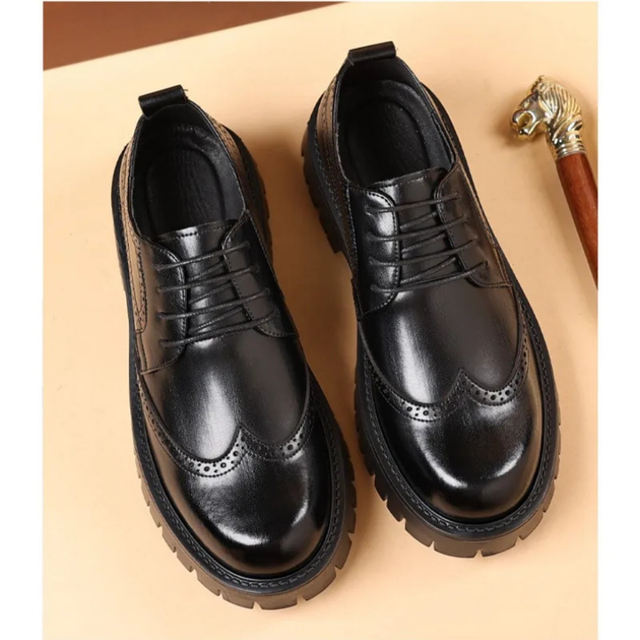 Archer | Men's Brogue Lace-Up Platform Shoes