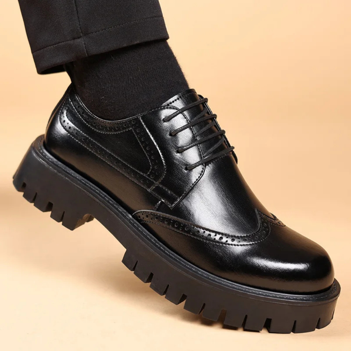 Archer | Men's Brogue Lace-Up Platform Shoes