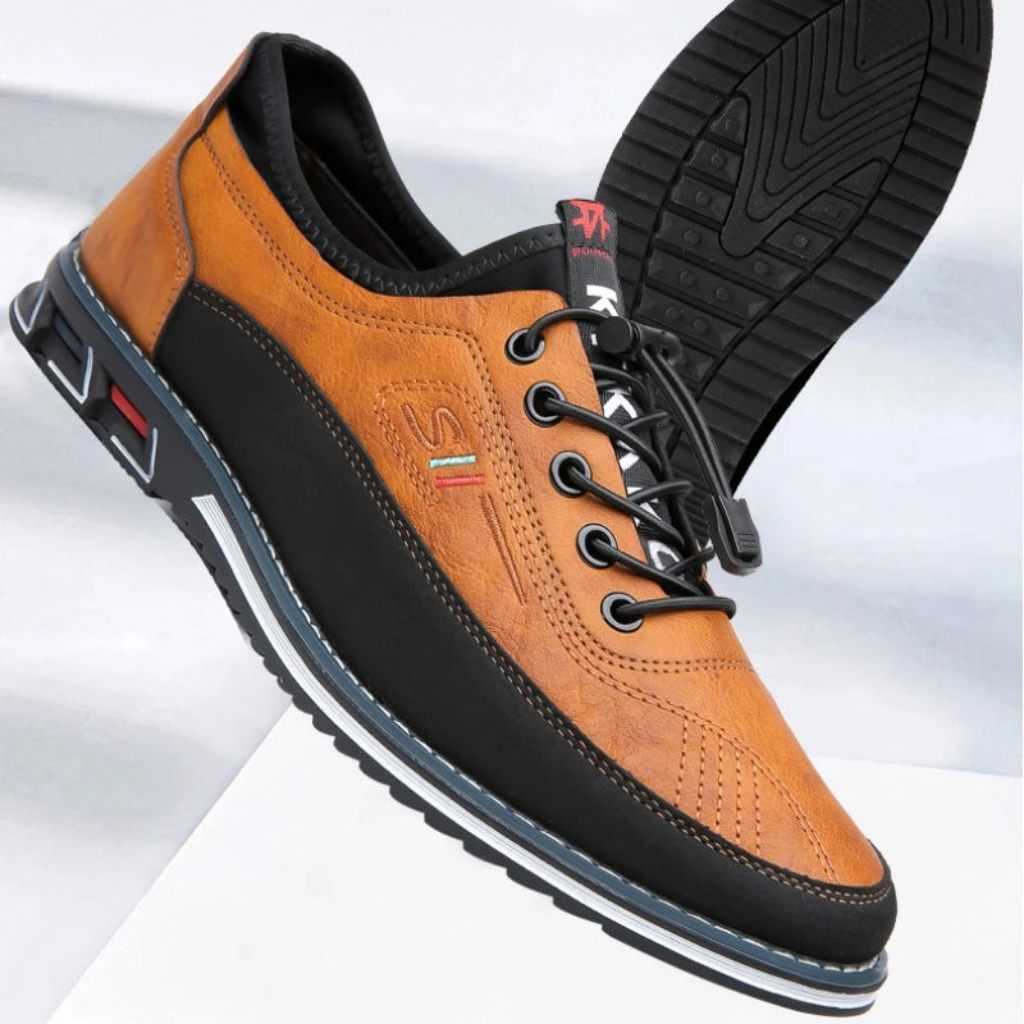 Cedric | Men's Leather Lace-Up Oxford Shoes With Non-Slip Sole