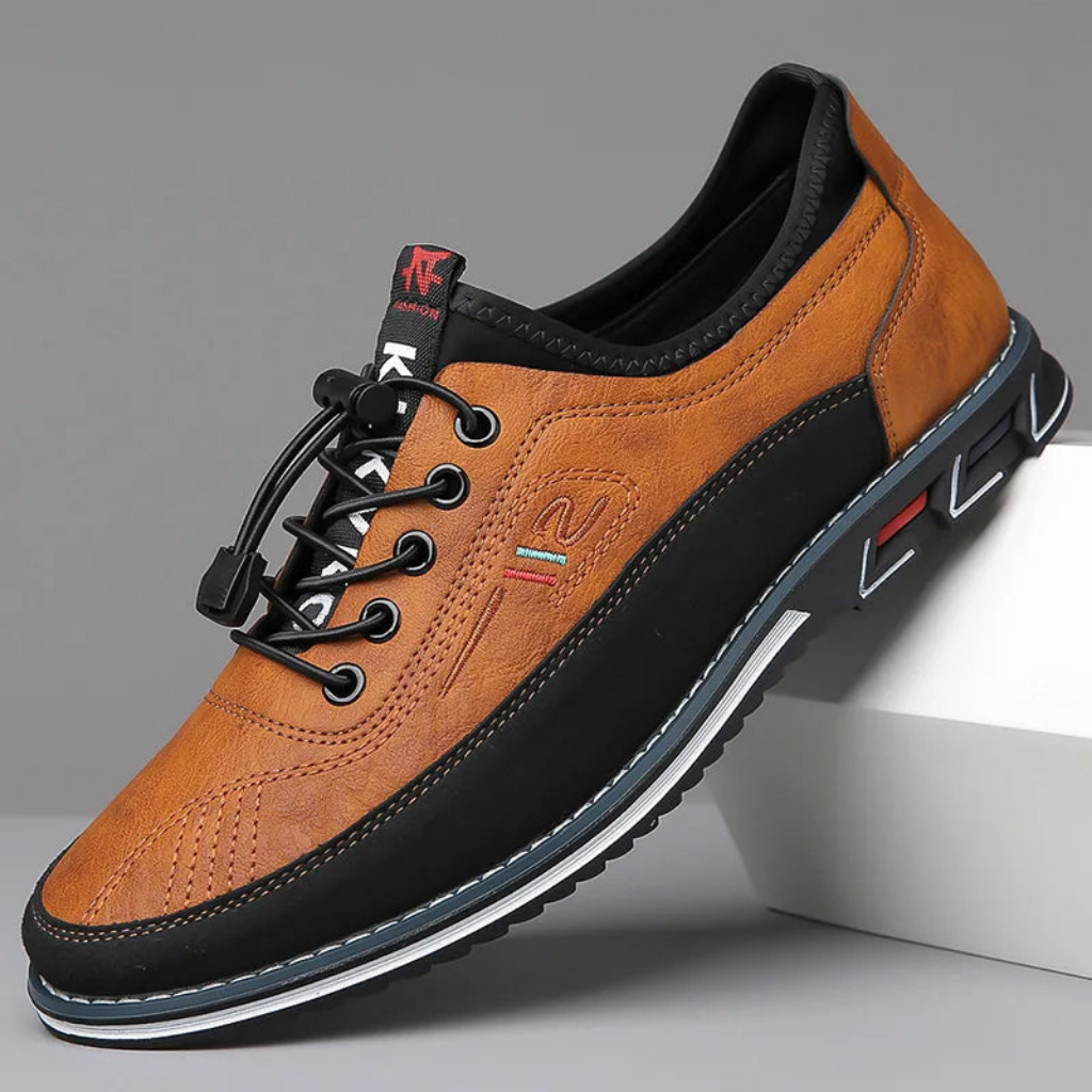 Cedric | Men's Leather Lace-Up Oxford Shoes With Non-Slip Sole