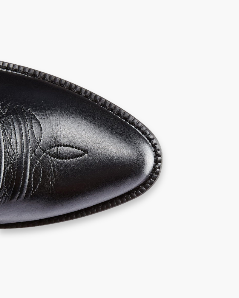 Charlotte | Women's Cowgirl Boots With Embroidered Detail And Stacked Heel | Western