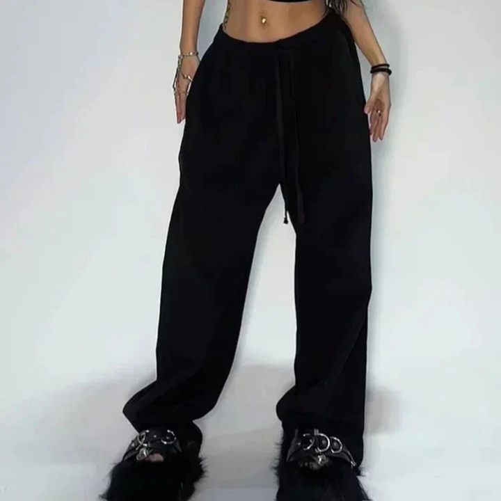Harper | Women's Jogging Pants With Drawstring Waist And Wide-Leg Fit | Oversized