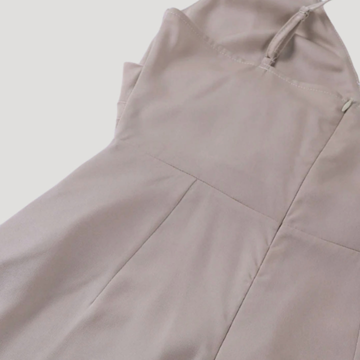 Harper | Women's Wedding Guest Dresses With Draped Neckline And High Slit | Alluring