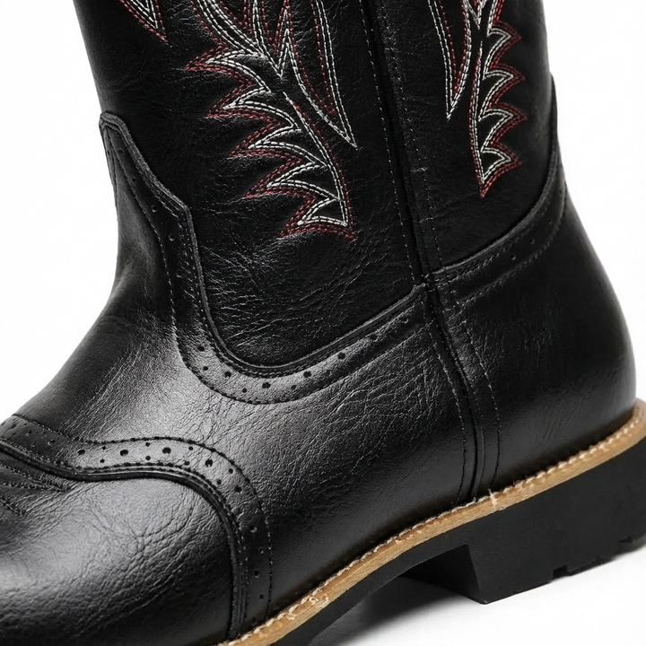 Jordan | Men's Embroidered Mid-Calf Cowboy Boots
