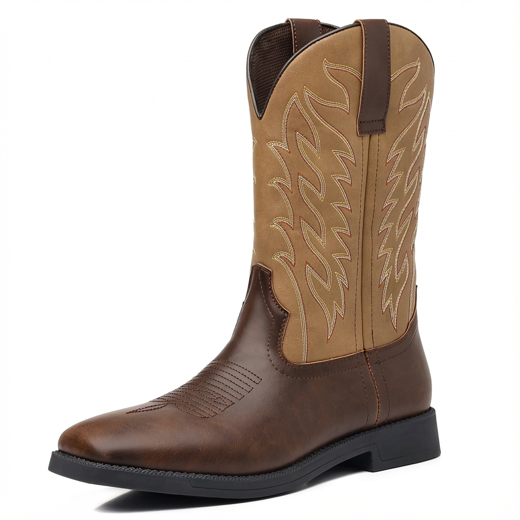 Jordan | Men's Embroidered Mid-Calf Cowboy Boots