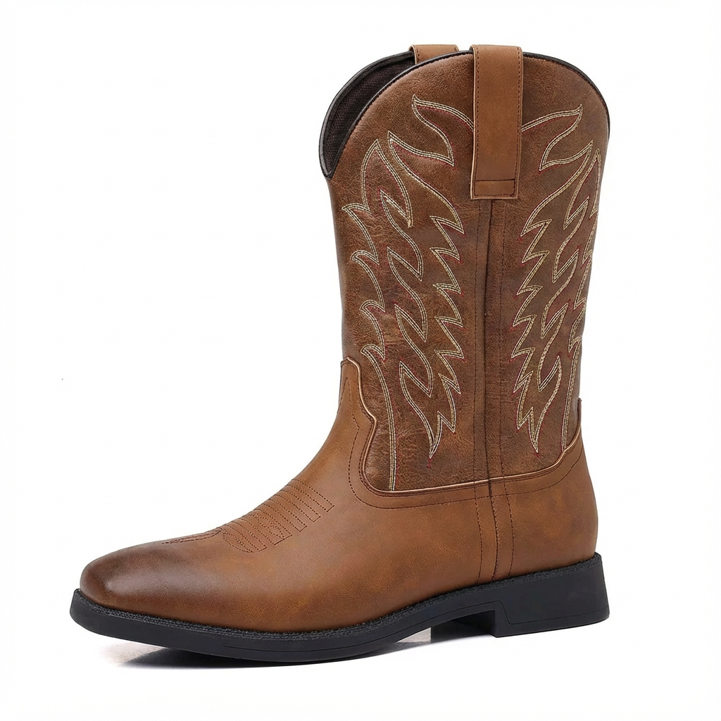 Jordan | Men's Embroidered Mid-Calf Cowboy Boots