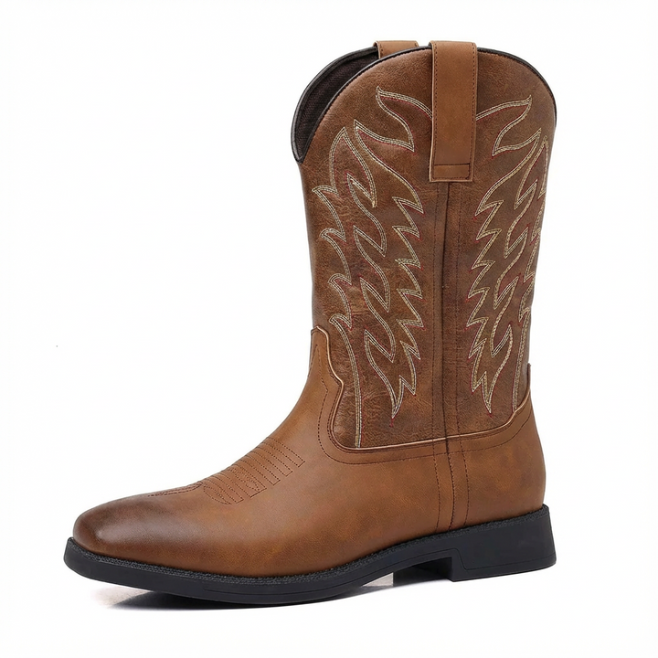 Jordan | Men's Embroidered Mid-Calf Cowboy Boots