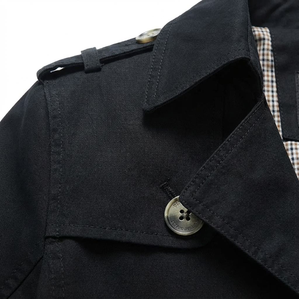 Jordan | Men's Mid-Length Button Front Trench Coat