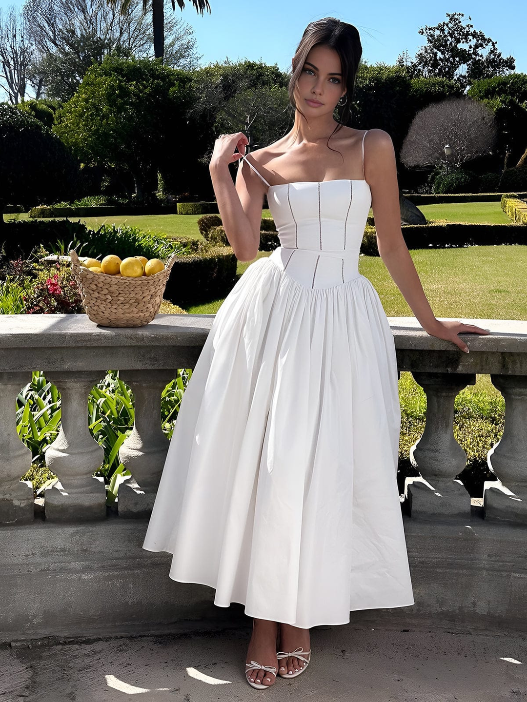 Madison | Women's Wedding Guest Dresses With Corset Bodice And Pleated Skirt | Romantic