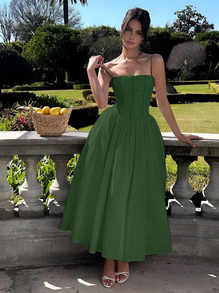 Madison | Women's Wedding Guest Dresses With Corset Bodice And Pleated Skirt | Romantic