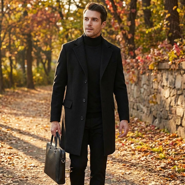 Morris | Men's Mid-Length Notch Lapel Overcoat