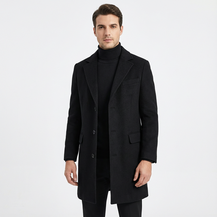 Morris | Men's Mid-Length Notch Lapel Overcoat