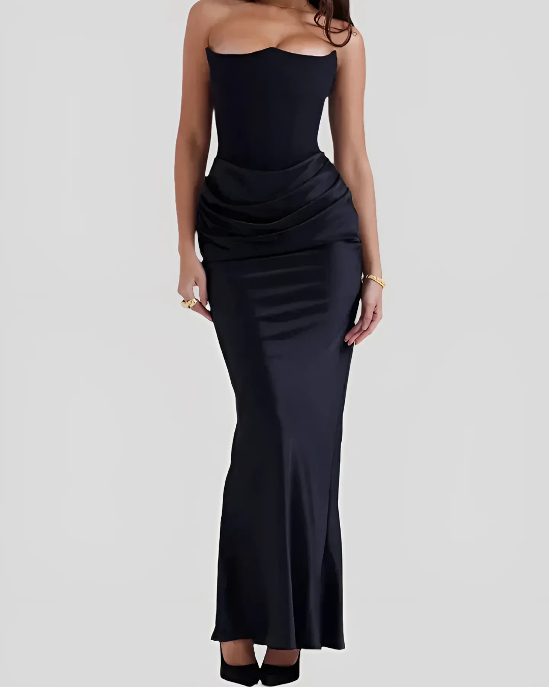 Olivia | Women's Wedding Guest Dresses With Corset Bodice And Draped Detail | Glamorous