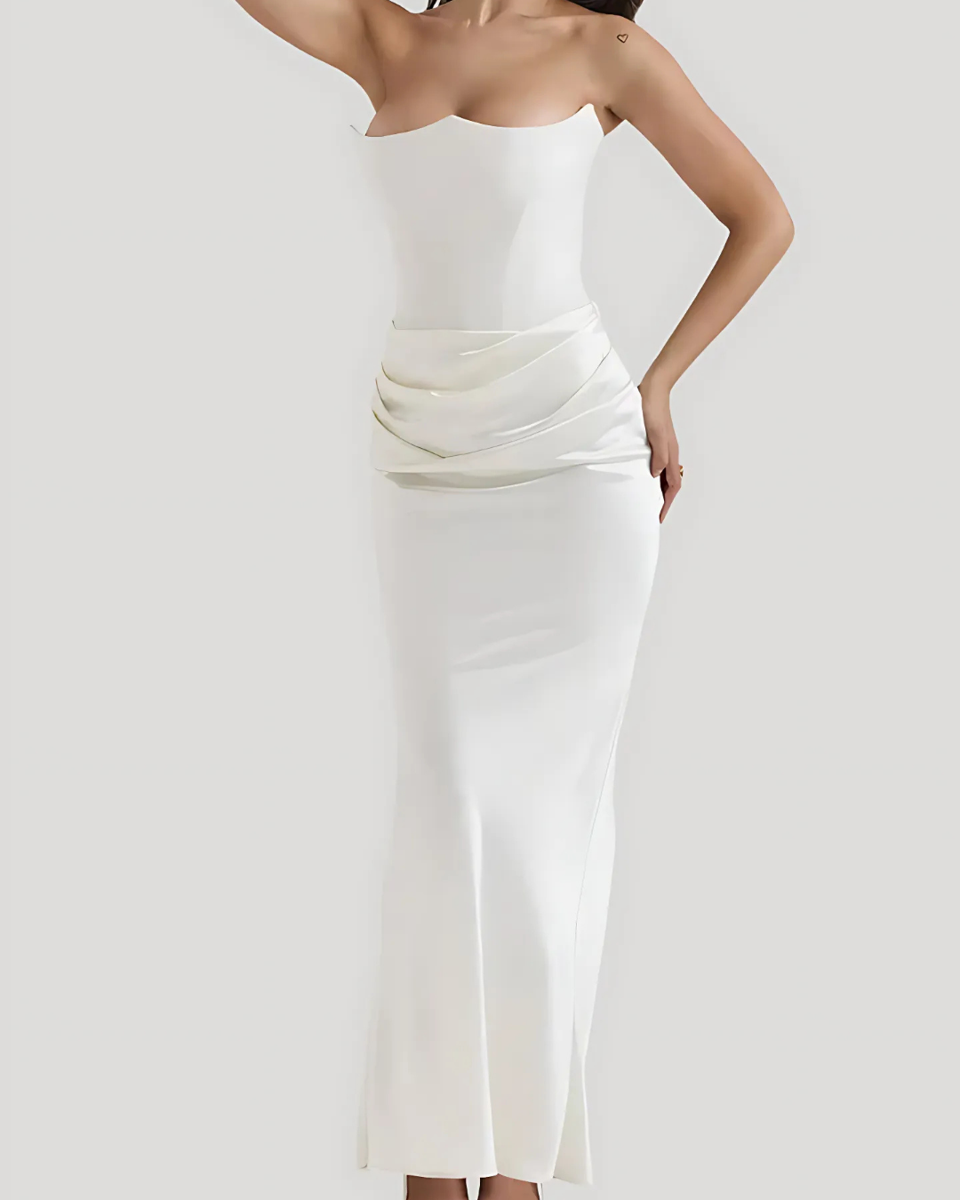 Olivia | Women's Wedding Guest Dresses With Corset Bodice And Draped Detail | Glamorous