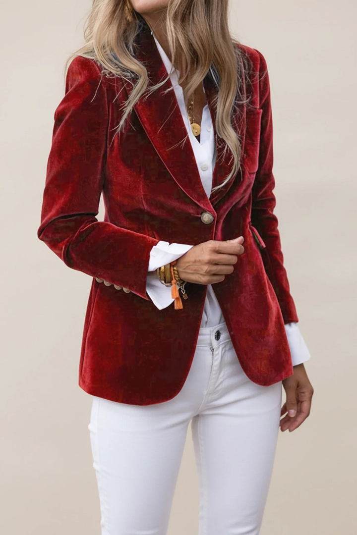 Scarlett | Women's Chic Single-Button Fitted Blazer