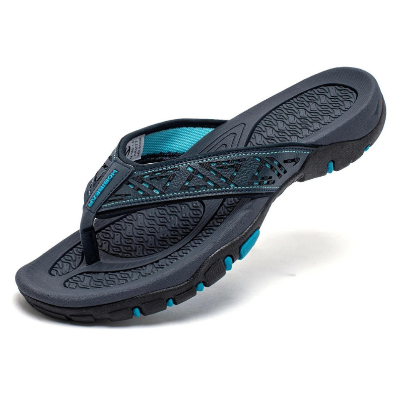 Theron | Men's Orthopedic Flip Flop Sandals With Cutout Strap