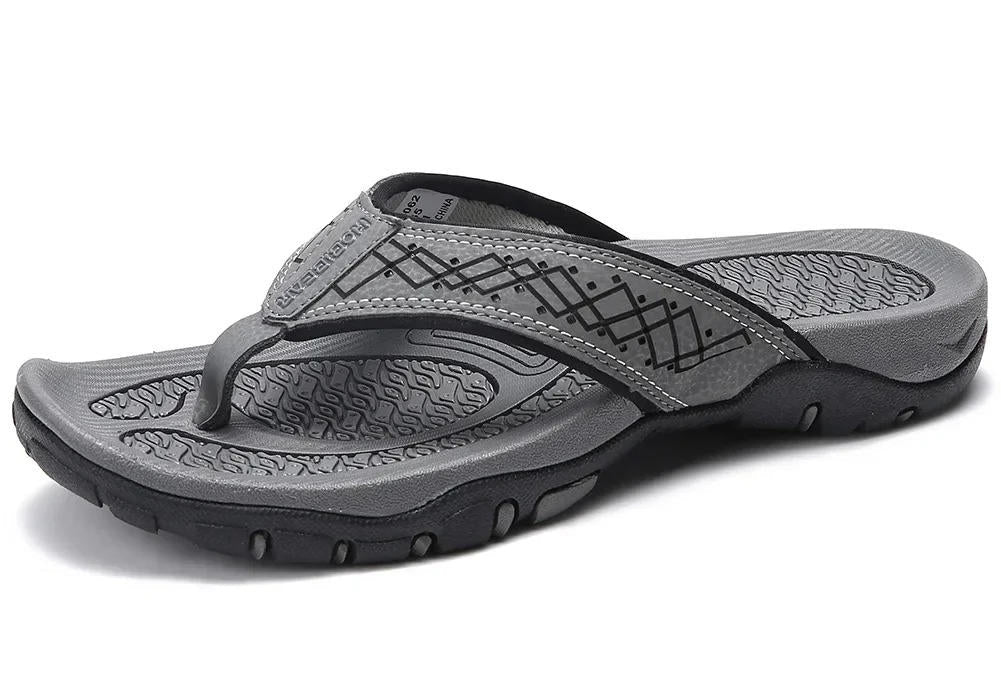 Theron | Men's Orthopedic Flip Flop Sandals With Cutout Strap