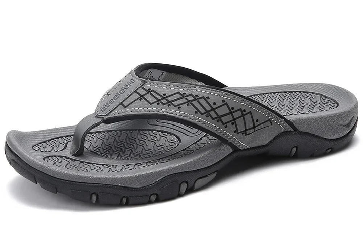 Theron | Men's Orthopedic Flip Flop Sandals With Cutout Strap