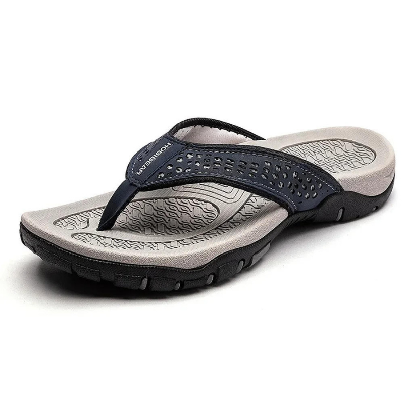 Theron | Men's Orthopedic Flip Flop Sandals With Cutout Strap