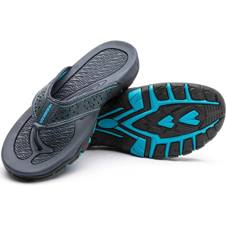 Theron | Men's Orthopedic Flip Flop Sandals With Cutout Strap