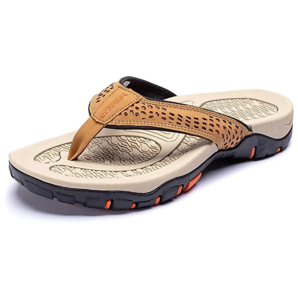 Theron | Men's Orthopedic Flip Flop Sandals With Cutout Strap