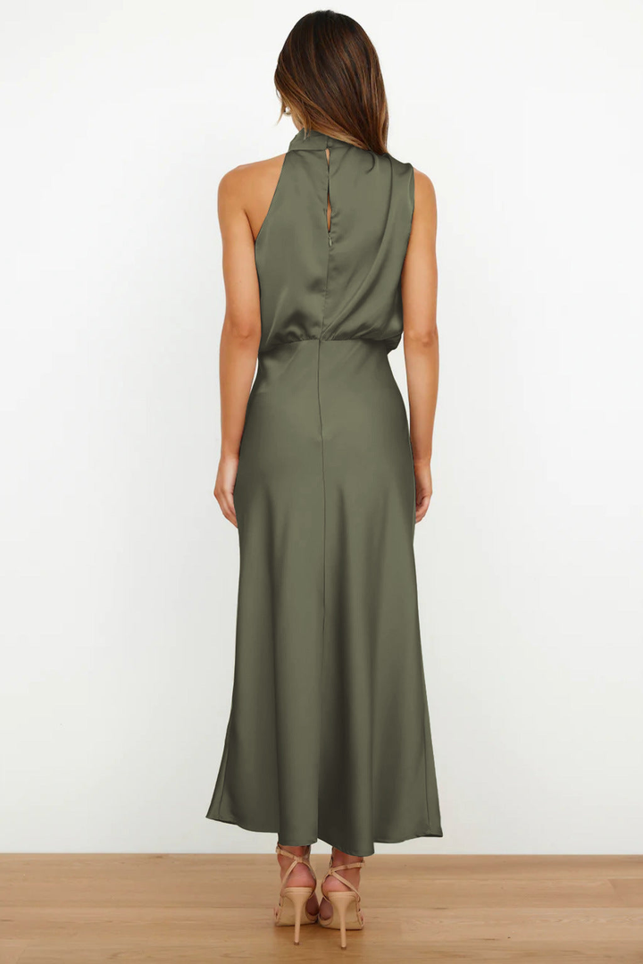 Vivienne | Women's Elegant Halter Neck Midi Dress